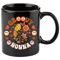 Funny Groovy Nonna Groovy Birthday Matching Birthday Party 11oz C Handle Ceramic Mug