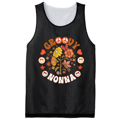 Funny Groovy Nonna Groovy Birthday Matching Birthday Party Mesh Reversible Basketball Jersey Tank
