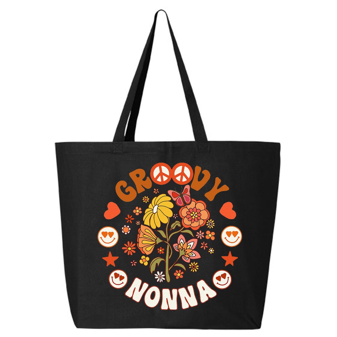 Funny Groovy Nonna Groovy Birthday Matching Birthday Party 25L Jumbo Tote