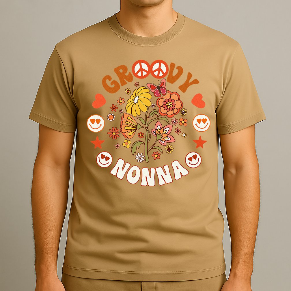 Funny Groovy Nonna Groovy Birthday Matching Birthday Party T-Shirt