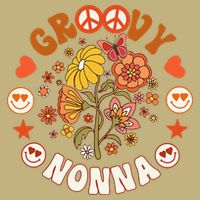 Funny Groovy Nonna Groovy Birthday Matching Birthday Party T-Shirt
