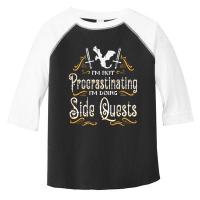 FunnyRPG Gamer Not Procrastinating Side Quest Toddler Fine Jersey T-Shirt