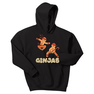 Festive Gingerbread Ninja for Christmas Kids Hoodie