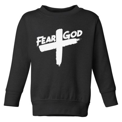 FEAR GOD ON THE CROSS Toddler Sweatshirt