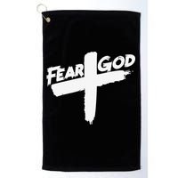 FEAR GOD ON THE CROSS Golf Towel