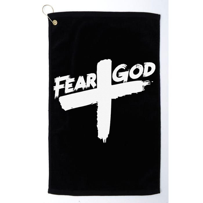 FEAR GOD ON THE CROSS Golf Towel