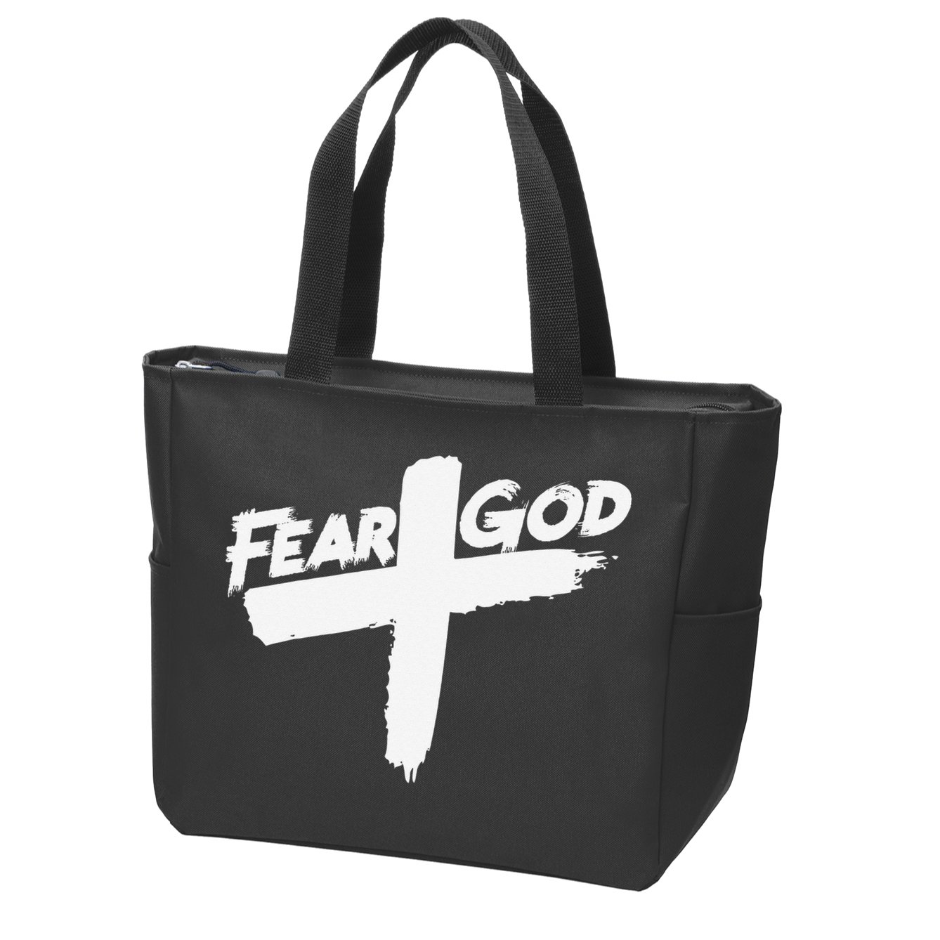 FEAR GOD ON THE CROSS Zip Tote Bag
