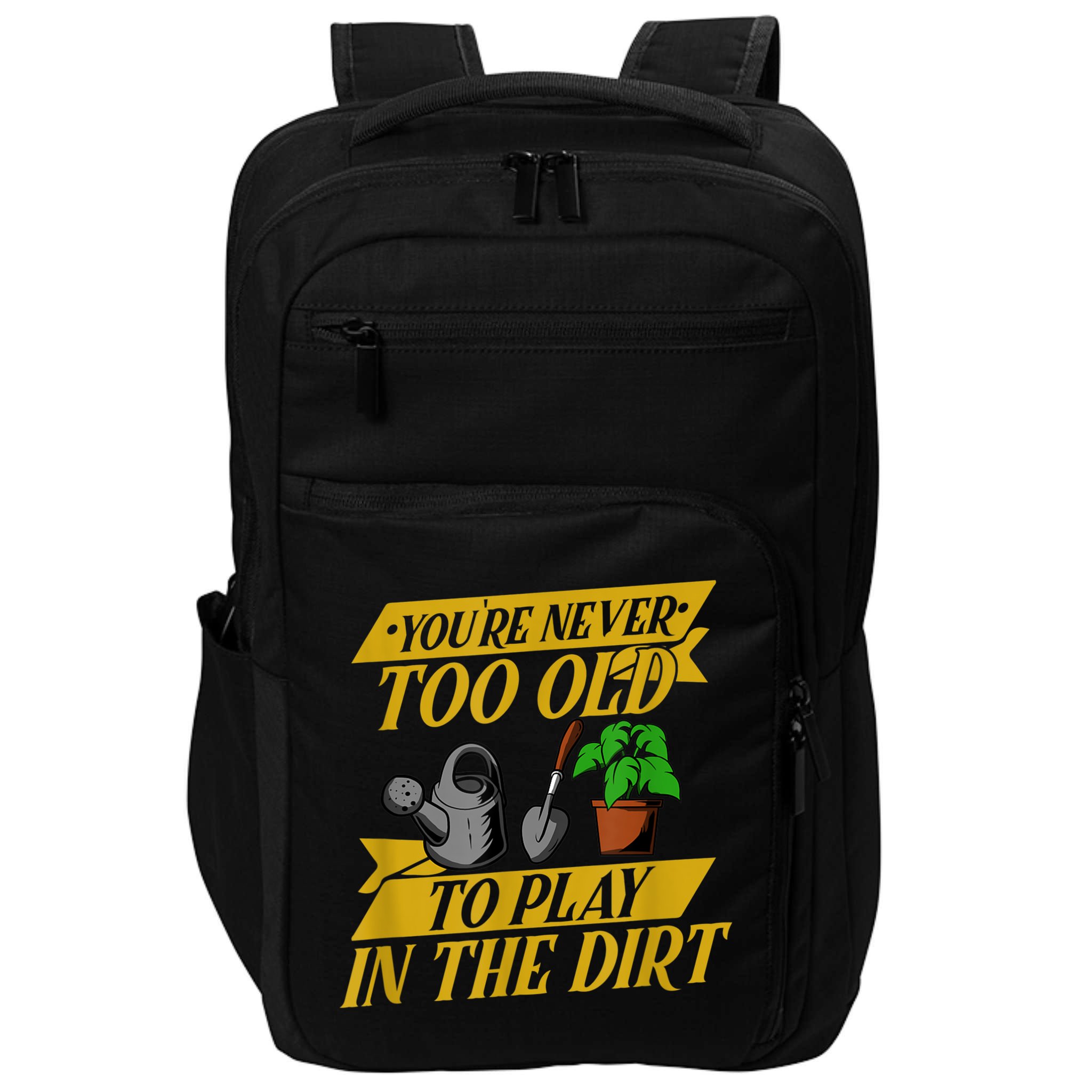 Funny Gardening Old People Flower Gardener Impact Tech Backpack