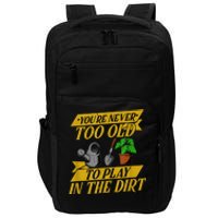 Funny Gardening Old People Flower Gardener Impact Tech Backpack