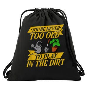 Funny Gardening Old People Flower Gardener Drawstring Bag