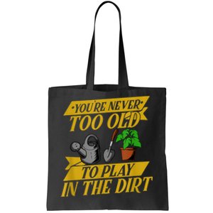 Funny Gardening Old People Flower Gardener Tote Bag