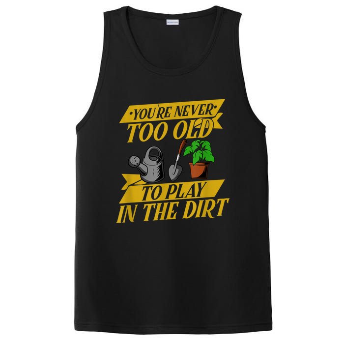 Funny Gardening Old People Flower Gardener PosiCharge Competitor Tank