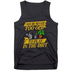 Funny Gardening Old People Flower Gardener Tank Top