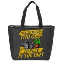 Funny Gardening Old People Flower Gardener Zip Tote Bag