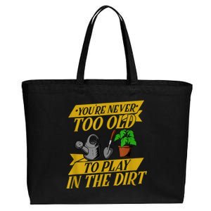 Funny Gardening Old People Flower Gardener Cotton Canvas Jumbo Tote