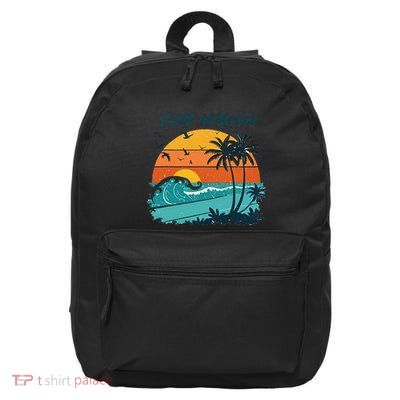 Funny Gulf Of Mexico Beach Palms Summer Vacation 16 in Basic Backpack