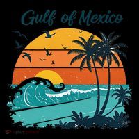 Funny Gulf Of Mexico Beach Palms Summer Vacation 16 in Basic Backpack