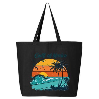 Funny Gulf Of Mexico Beach Palms Summer Vacation 25L Jumbo Tote