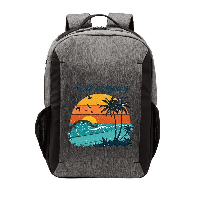 Funny Gulf Of Mexico Beach Palms Summer Vacation Vector Backpack