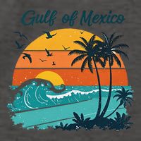 Funny Gulf Of Mexico Beach Palms Summer Vacation Vector Backpack