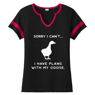 Funny Goose Outfit Geese Poultry Farm Xmas Party Christmas Ladies Halftime Notch Neck Tee