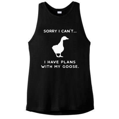 Funny Goose Outfit Geese Poultry Farm Xmas Party Christmas Ladies PosiCharge Tri-Blend Wicking Tank