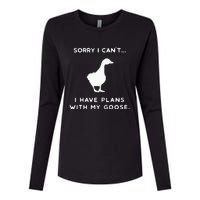 Funny Goose Outfit Geese Poultry Farm Xmas Party Christmas Womens Cotton Relaxed Long Sleeve T-Shirt