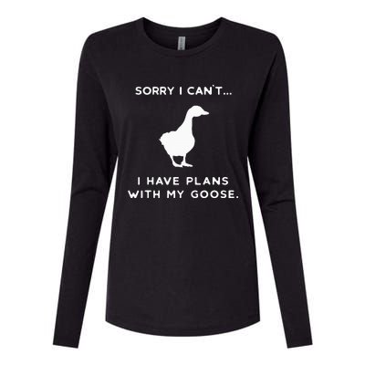 Funny Goose Outfit Geese Poultry Farm Xmas Party Christmas Womens Cotton Relaxed Long Sleeve T-Shirt