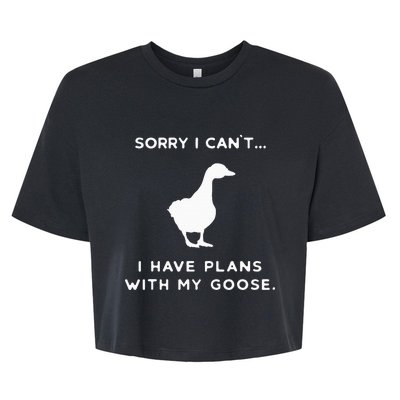 Funny Goose Outfit Geese Poultry Farm Xmas Party Christmas Bella+Canvas Jersey Crop Tee