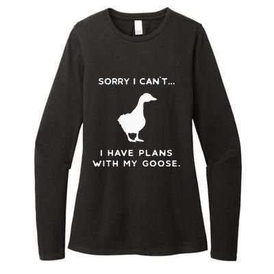 Funny Goose Outfit Geese Poultry Farm Xmas Party Christmas Womens CVC Long Sleeve Shirt