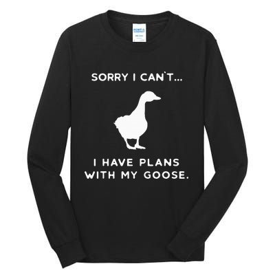 Funny Goose Outfit Geese Poultry Farm Xmas Party Christmas Tall Long Sleeve T-Shirt