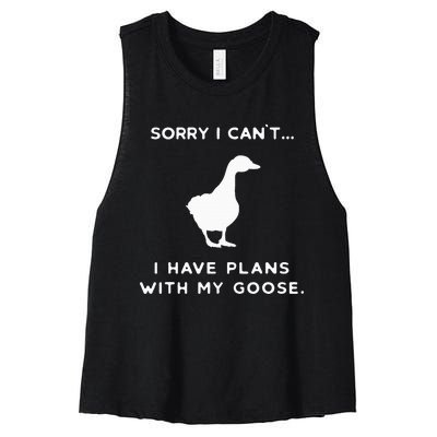 Funny Goose Outfit Geese Poultry Farm Xmas Party Christmas Women's Racerback Cropped Tank