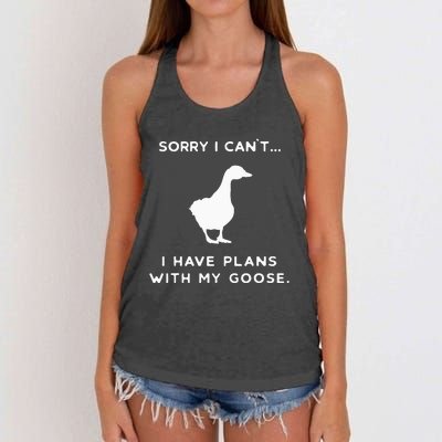 Funny Goose Outfit Geese Poultry Farm Xmas Party Christmas Women's Knotted Racerback Tank