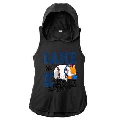 Funny Games On Kindergarten Baseball Fan First Day Of School Funny Gift Ladies PosiCharge Tri-Blend Wicking Draft Hoodie Tank