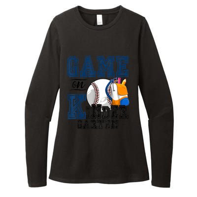 Funny Games On Kindergarten Baseball Fan First Day Of School Funny Gift Womens CVC Long Sleeve Shirt