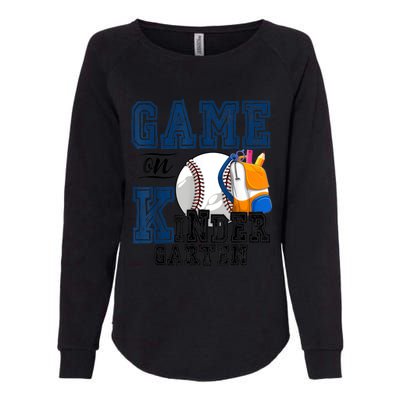 Funny Games On Kindergarten Baseball Fan First Day Of School Funny Gift Womens California Wash Sweatshirt