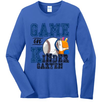 Funny Games On Kindergarten Baseball Fan First Day Of School Funny Gift Ladies Long Sleeve Shirt