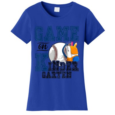 Funny Games On Kindergarten Baseball Fan First Day Of School Funny Gift Women's T-Shirt