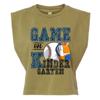 Funny Games On Kindergarten Baseball Fan First Day Of School Funny Gift Garment-Dyed Women's Muscle Tee