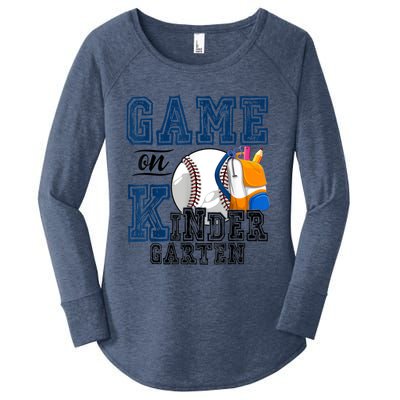 Funny Games On Kindergarten Baseball Fan First Day Of School Funny Gift Women's Perfect Tri Tunic Long Sleeve Shirt