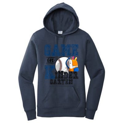 Funny Games On Kindergarten Baseball Fan First Day Of School Funny Gift Women's Pullover Hoodie