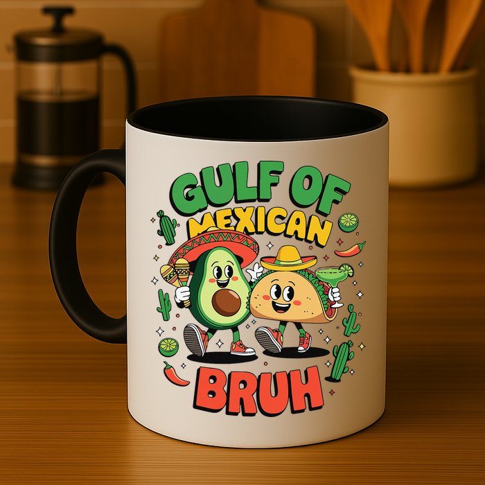 Funny Gulf Of Mexican Bruh Avocado Cinco De Mayo Mug