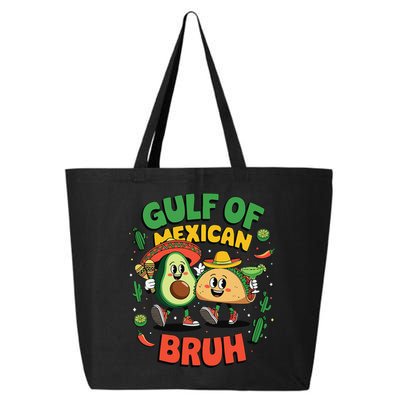 Funny Gulf Of Mexican Bruh Avocado Cinco De Mayo 25L Jumbo Tote