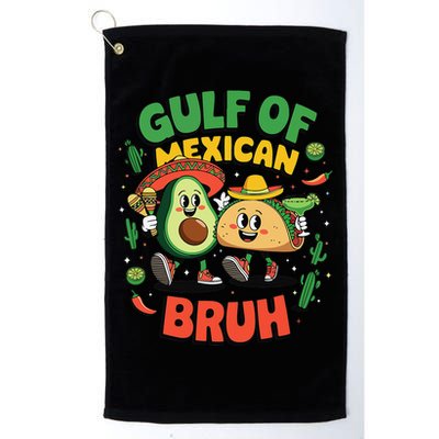 Funny Gulf Of Mexican Bruh Avocado Cinco De Mayo Golf Towel
