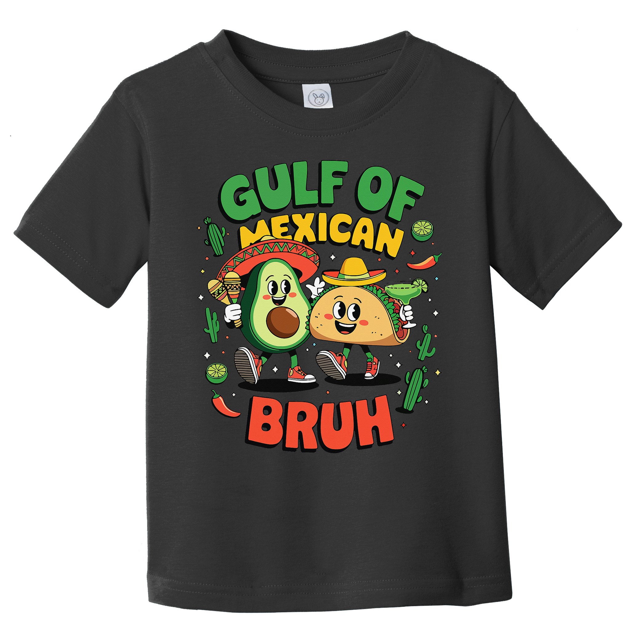 Funny Gulf Of Mexican Bruh Avocado Cinco De Mayo Toddler T-Shirt