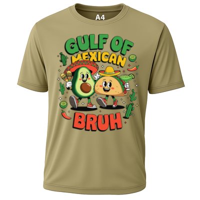 Funny Gulf Of Mexican Bruh Avocado Cinco De Mayo Cooling Performance Crew T-Shirt