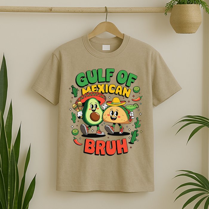 Funny Gulf Of Mexican Bruh Avocado Cinco De Mayo T-Shirt