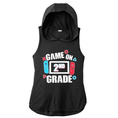 Funny Game On 2nd Second Grade Ladies PosiCharge Tri-Blend Wicking Draft Hoodie Tank