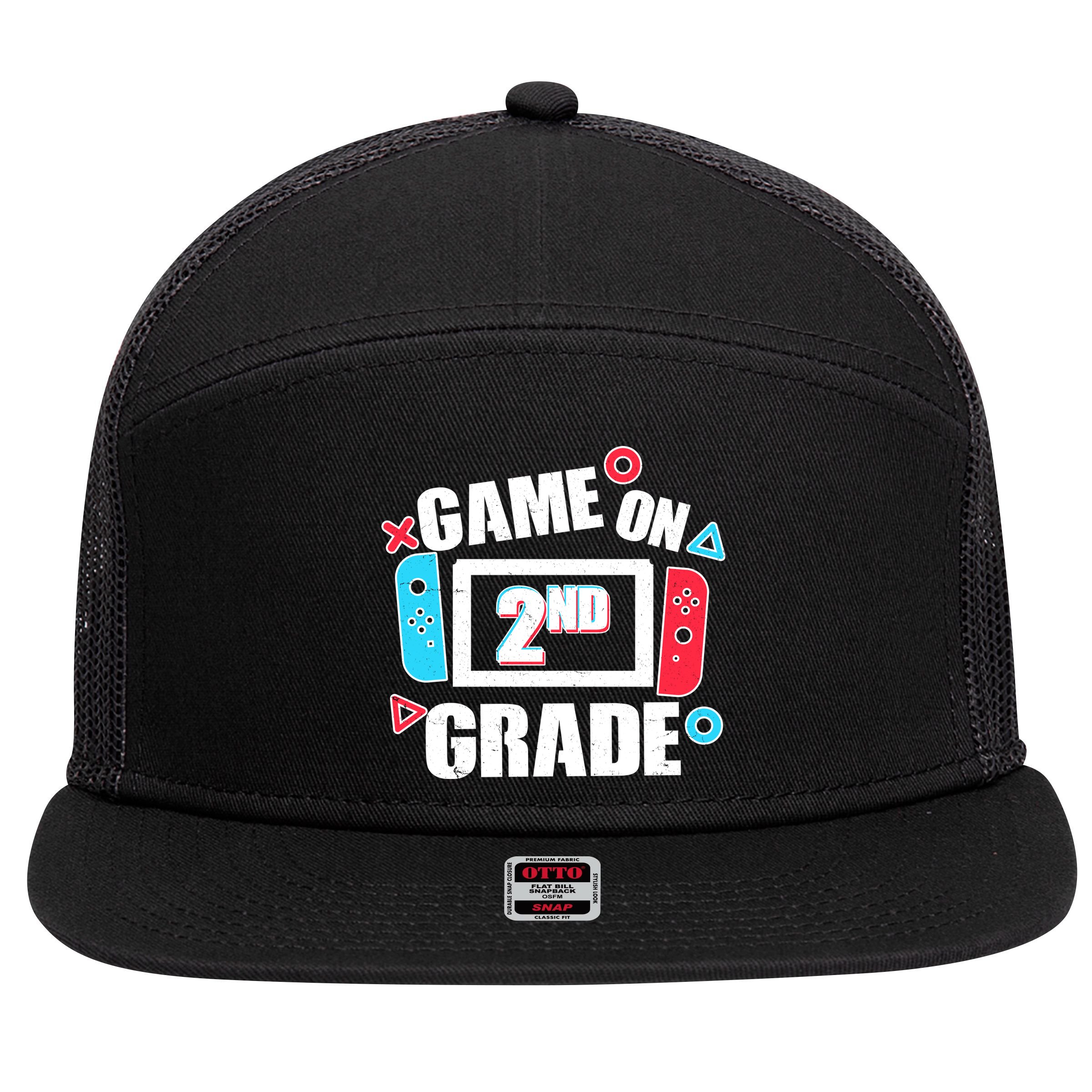 Funny Game On 2nd Second Grade 7 Panel Mesh Trucker Snapback Hat