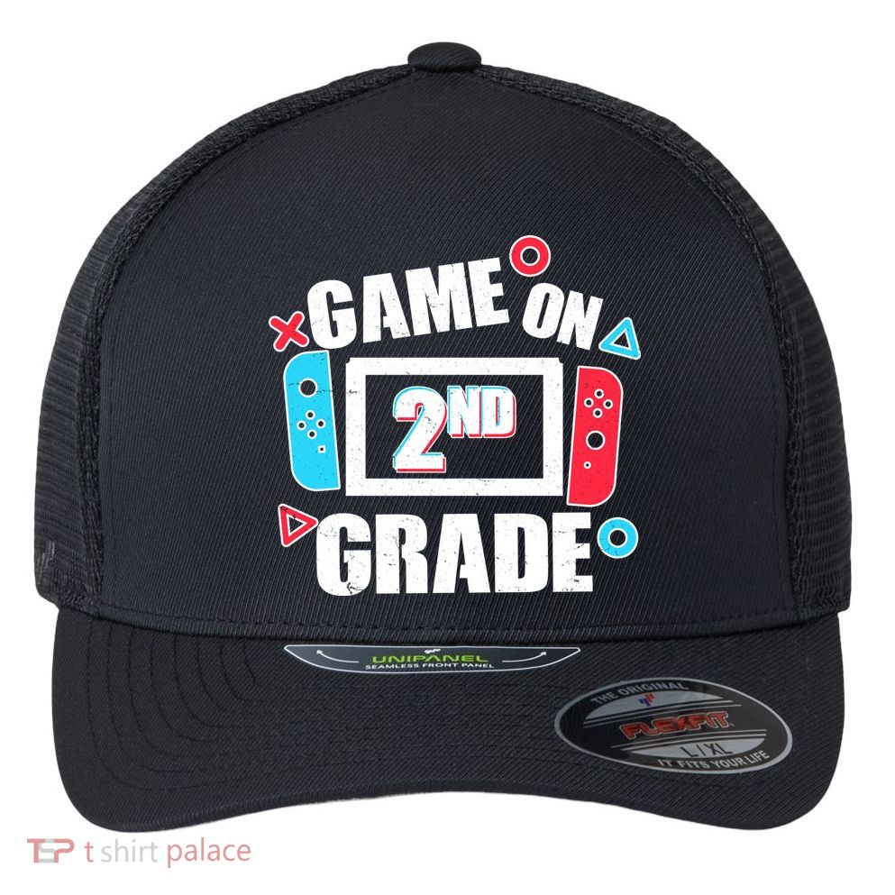 Funny Game On 2nd Second Grade Flexfit Unipanel Trucker Cap